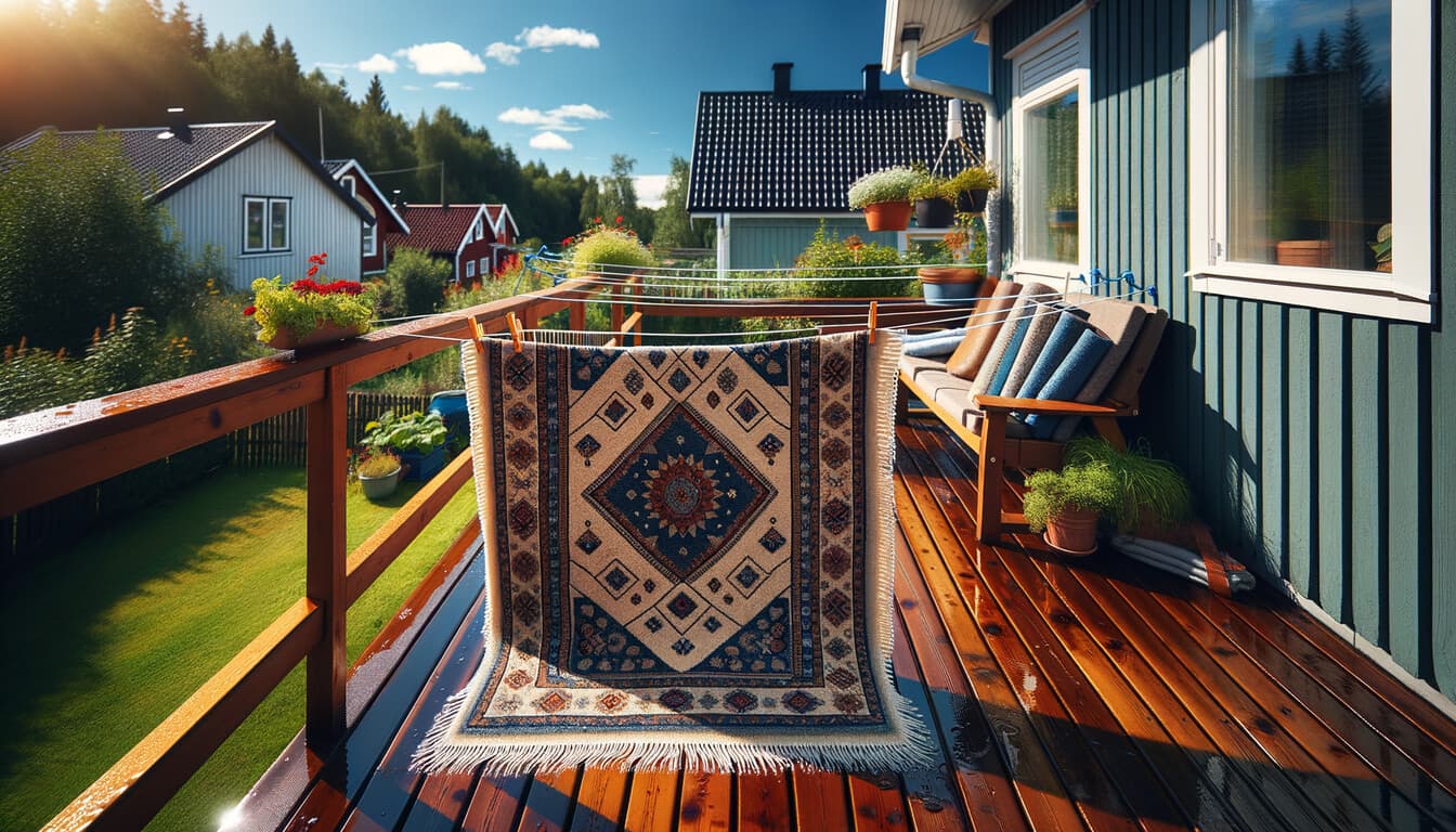 Häng altanmattan för torkning regelbundet – förebygger mögel och förlänger livslängden